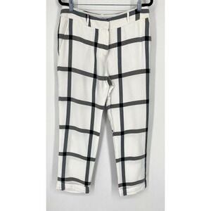 Margaux Lonnberg Pants Size 38 US 6 Straight Ankle Crop Check Angus Cuff Trouser